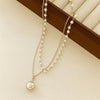 Golden Grace Pearl Layered Necklace