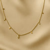 Golden Allure: Square Charm Necklace -Waterproof and Anti-Tarnish
