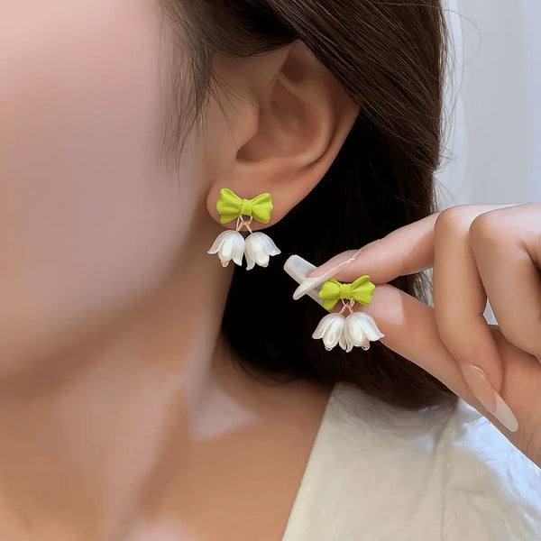 Spring Bloom Bow Earrings
