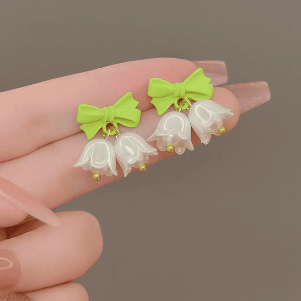 Spring Bloom Bow Earrings