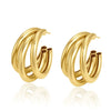 Seoul Shine Triple Hoop Earrings