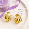Seoul Shine Triple Hoop Earrings
