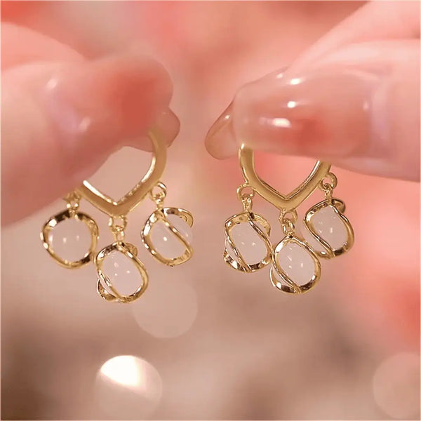 Moonlit Cluster Hoop Earrings