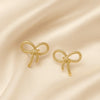 Golden Bow Bliss Earrings