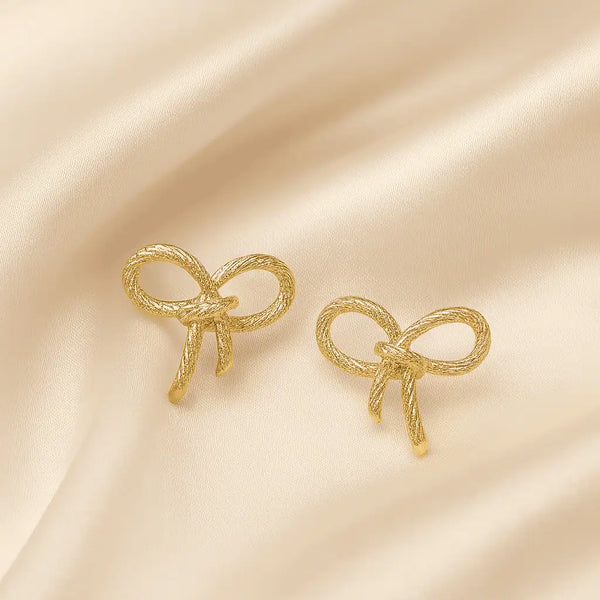 Golden Bow Bliss Earrings