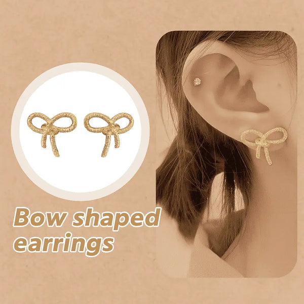 Golden Bow Bliss Earrings