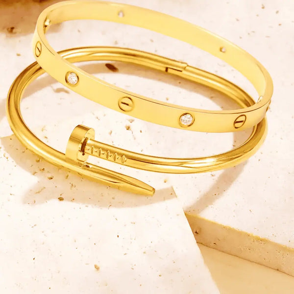 Golden Nail Luxe Bangle