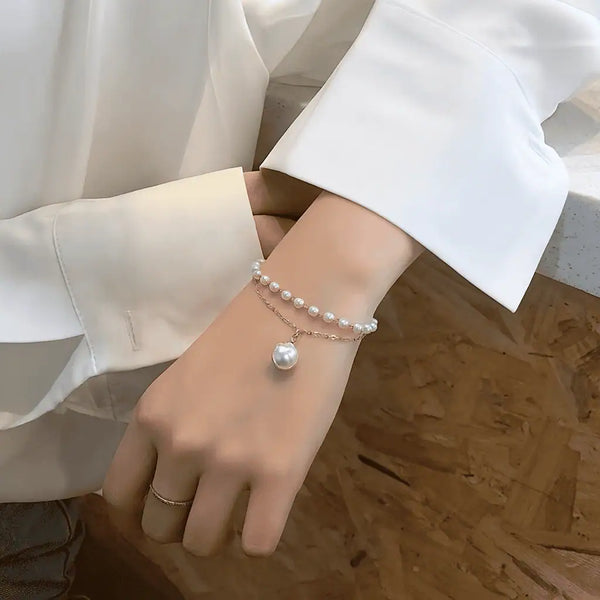 Luna Pearl Charm Bracelet
