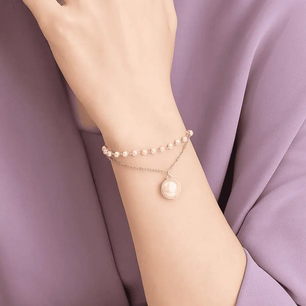 Luna Pearl Charm Bracelet