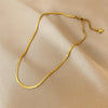 Golden Flat Snake Chain - Waterproof and Anti-Tarnish