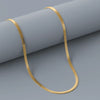 Golden Flat Snake Chain - Waterproof and Anti-Tarnish