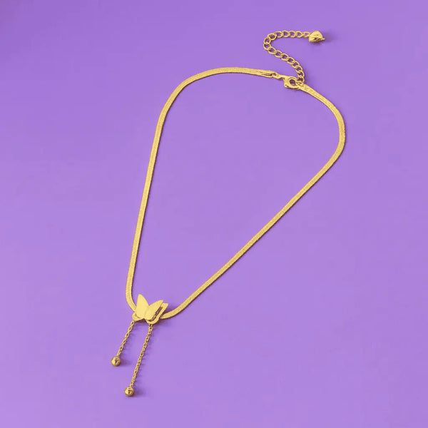 Butterfly Snake Chain Necklace -Waterproof and Anti-Tarnish