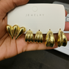 Glam Gold Chunky Earrings Set – Bold & Beautiful (3 Pairs)