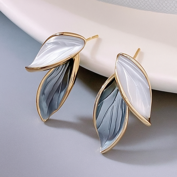 Whispers of Elegance Leaf Studs