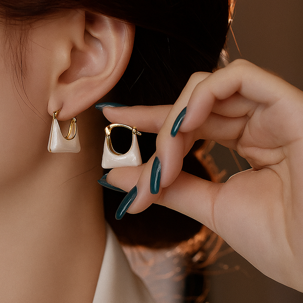 Seoul Chic Bag Hoop Earrings