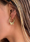 Golden Bow Hoop - Anti Tarnish Earrings