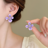 Lavender Bloom Stud Earrings
