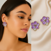 Royal Lavender Sparkle Studs