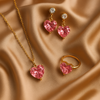 Rosé Heart Elegance Necklace set