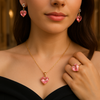 Rosé Heart Elegance Necklace set