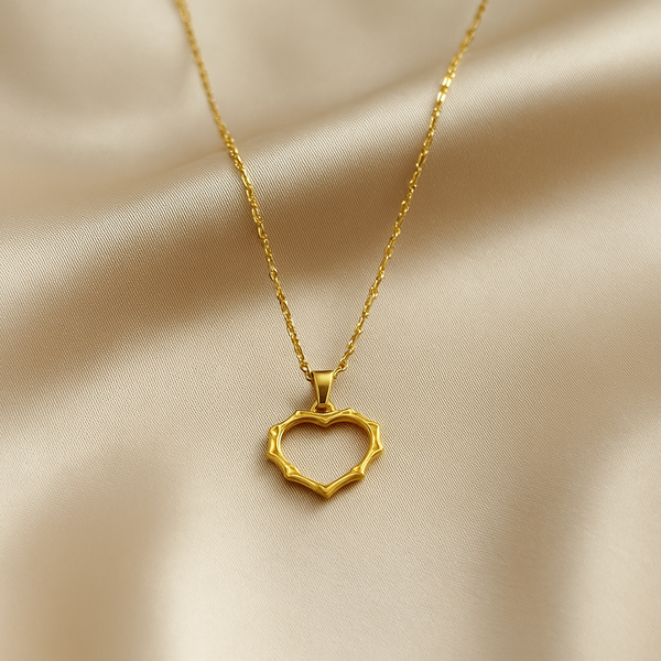 Golden Thorn Heart Pendant