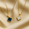 The Double Charm Clover Pendant Necklace -Waterproof and Anti-Tarnish