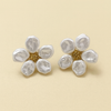 Pearl Petal Bloom Stud Earrings