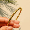 Golden Beaded Classic Bangle Bracelet