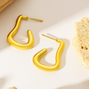Golden Wave Hoops - Anti Tarnish Earrings