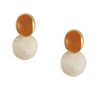 Amber Pearl Duo Studs