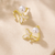 Pearl Butterfly Charm Earrings