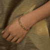 Golden Beaded Classic Bangle Bracelet