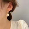 Pearl Cluster Drop Earrings