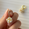 Pearl Cluster Drop Earrings