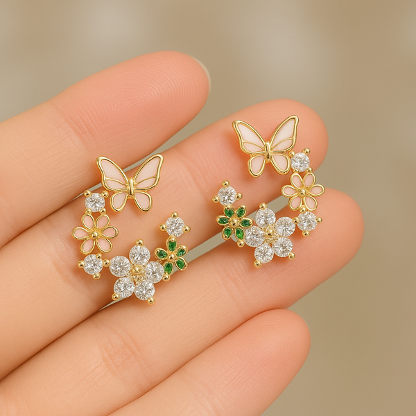 Mini Flutter Bloom Stud Earrings