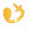 Golden Seashell & Starfish Ring – Beachy Vibes in Style