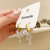 Crystal Cascade Hoop Earrings
