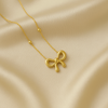 Golden Grace Infinity Bow Pendant - Waterproof and Anti-Tarnish