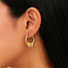 Golden Bow Hoop - Anti Tarnish Earrings