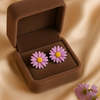 Lilac Daisy Studs Earrings