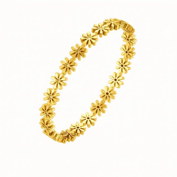 Golden Daisy Bloom Bracelet