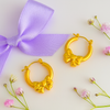 Golden Bow Hoop - Anti Tarnish Earrings