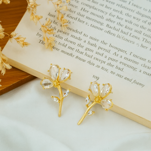 Crystal Petals Bloom Earrings