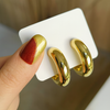 Classic Chunky Gold Hoop Earrings