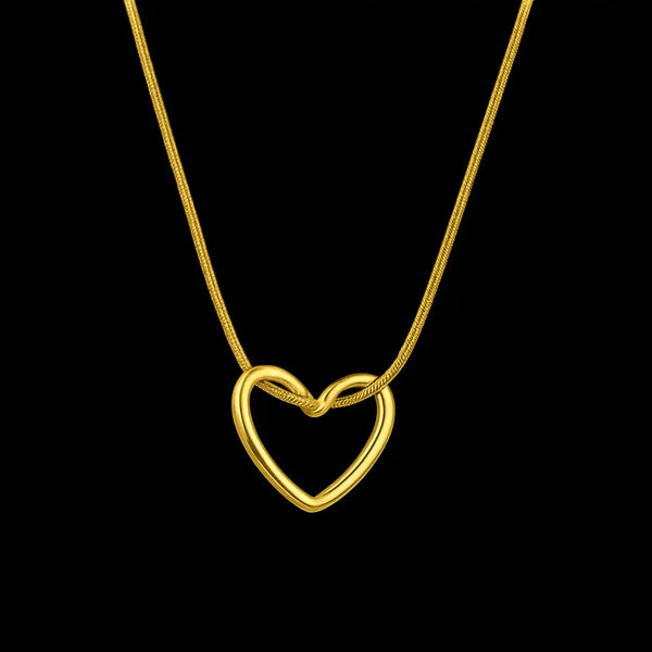 Trendy Open Heart Chain & pendant – Waterproof and Anti-Tarnish