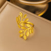 Golden Leaf Vine Adjustable Ring