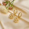 Pearl Cluster Drop Earrings