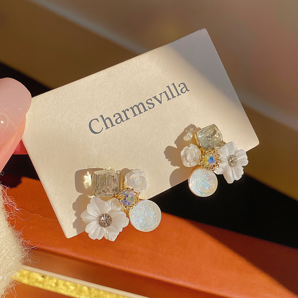 Ivory Garden Glow Studs