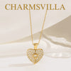 Golden Angel Heart Pendant Necklace