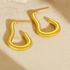 Golden Wave Hoops - Anti Tarnish Earrings